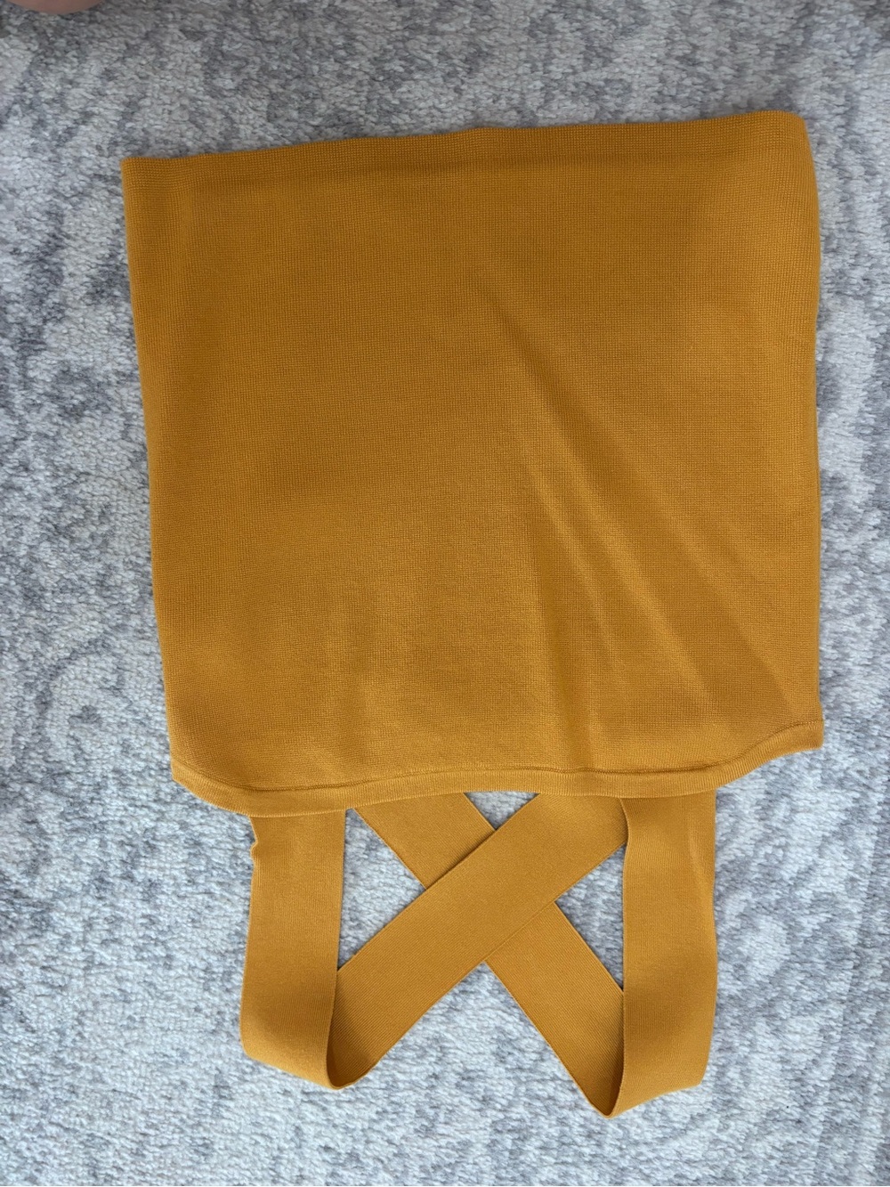 Ann Taylor Mustard Yellow Tank Top with Crisscross Straps NWOT